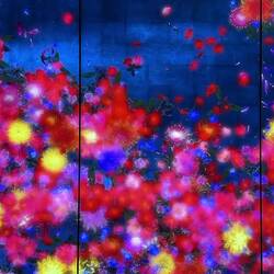 Biophilia ... Flowers & People — A Whole Year Per Hour ... by teamLab (Japan) ... the DAM — Denver.