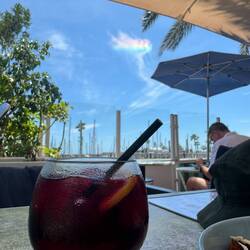 Lunchtime sangria before we jumped on the boat