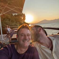 Unser letzter Abend in Griechenland mit Sonnenuntergang und allem, was dazu gehört.