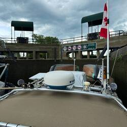 This was our position in the locks all day