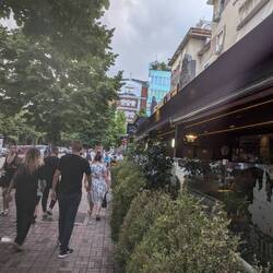 The streets of Tirana city