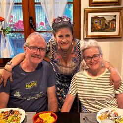 Our host for two amazing meals in Molinaseca