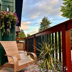 the day before yesterday evening on the balcony