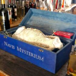 This bottle of wine was placed in the sea for 2 years to mature, we could have bought it for €500