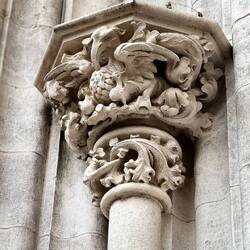 A mother pelican feeding her little baby pelicans symbolise the Passion of Jesus and the Eucharist.