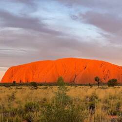 Uluru @ sunset ... panorama @ 6:18p — Uluru-Kata Tjuta NP, NT.