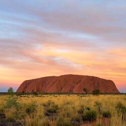 Uluru @ Sunset ... by 6:23p, the glow is gone but the skies become colorful — U-KTNP, NT.