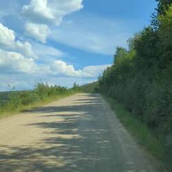 Highway Richtung Kanadische Grenze