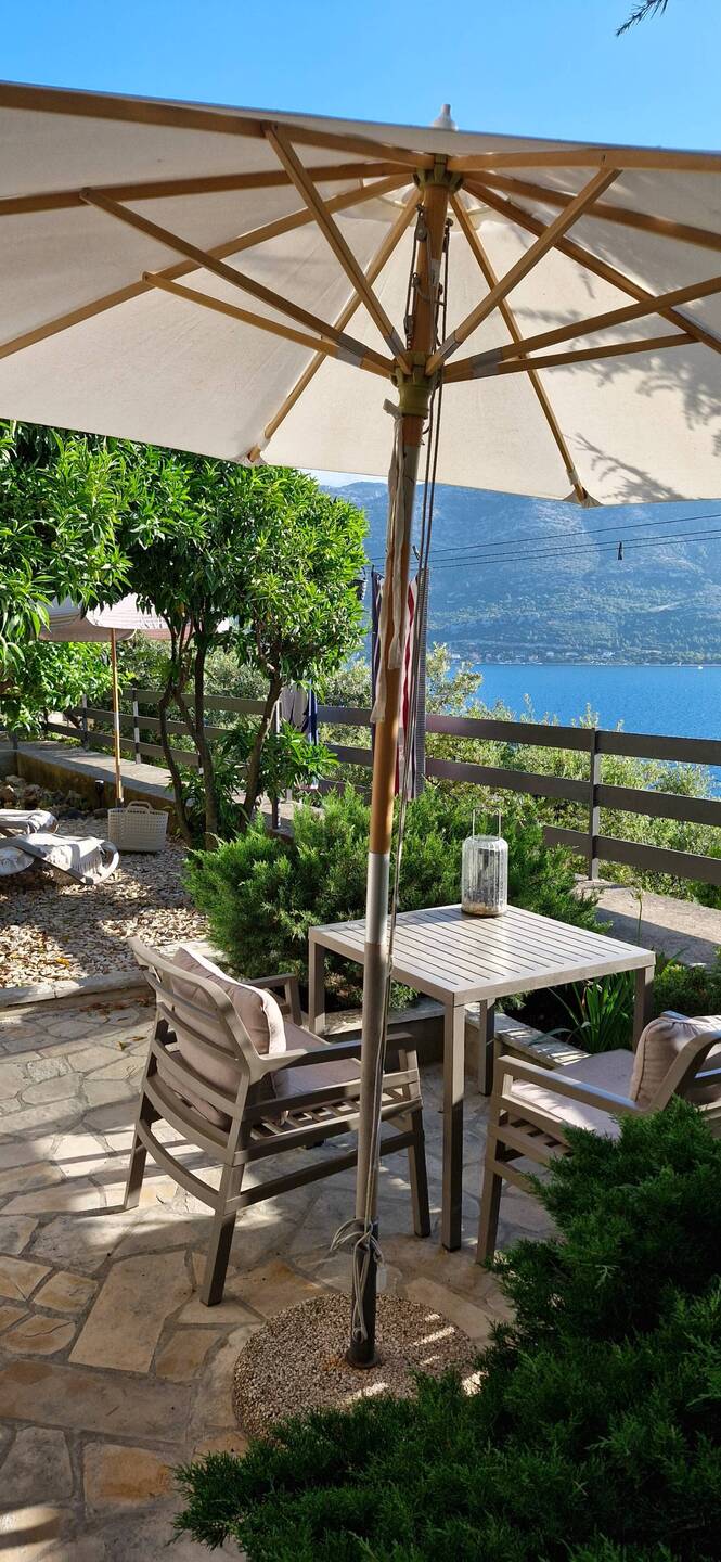 Our lovely outdoor patio in Korcula