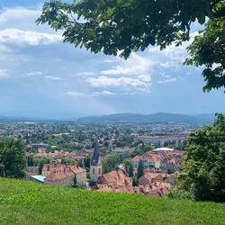 Aussicht vom Schloss Ljubljana