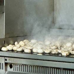 Mushrooms on the grill.