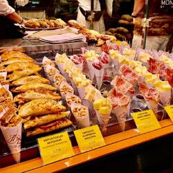 A great example of how they serve their tapas...little paper cones.