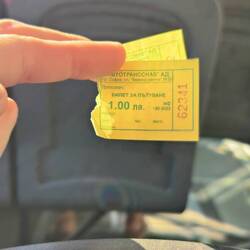 Tickets! 1lev = 0,50 EUR pro Fahrt