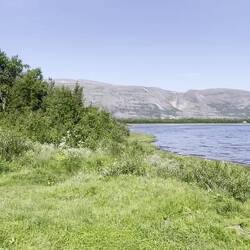 Letzter Tag in Norwegen. Ein letzter Blick auf den See vor der Abfahrt.
