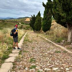 The Roman Road! The best preserved part along the Camino!