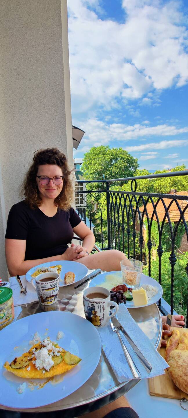 Frühstück auf Balkon Nr.1