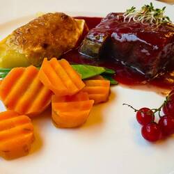 Lammnierstück mit Kartoffelgratin Savoyarde