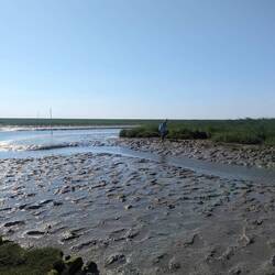 Man sieht Ändu knapp, er war mal bis zur hüfte im Matsch