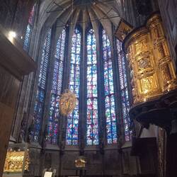 Aachen Cathedral (Charlemagne remains are in the rear gold shrine)