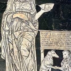 The marble floors here are something special. More depictions of women here, too.