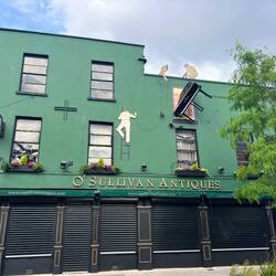 The area is home to many antique shops