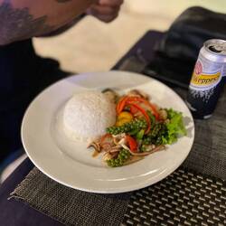 Squid braised with Kampot pepper