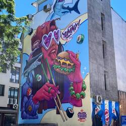 Werbung durch Graffiti