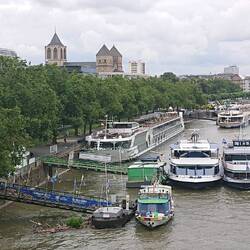 The Rhine River bank in front of Cologne