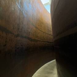 You walk through these sculptures to experience them, this one felt like being inside a wave to me.