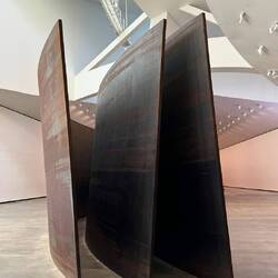 I think my favorite exhibit were these huge steel sculptures- called Matter of Time by Serra.
