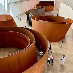 Serra sculptures from above. They take up one big room.
