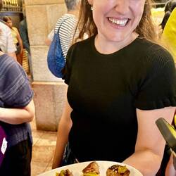 Delicious beef on toasted bread- a great pintxo. We went back for more steak another night.