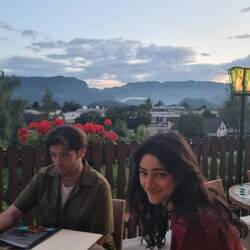 Regular dinner lunch brekky spot in Lesce - great view