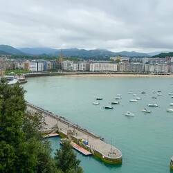 There is a Bicycle race happening which is why you hear an announcer in the background.