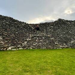 The stone fort was made from stones with no mortar