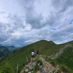 Ridge line border between Austria and Slovenia