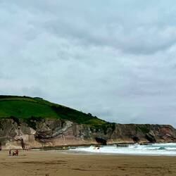Big surfing beach, but the waves were rough the day we were there so surfers weren't allowed.
