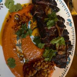 Steak with sichuan romesco