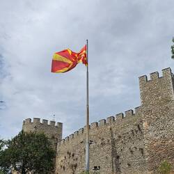 Festung Ohrid Unter Samuil, dem Zaren des Ersten Bulgarischen Reiches von 997 bis 1014 erbaut