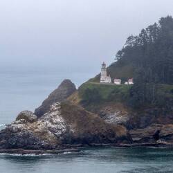 Nebel bei Heceta Head Lighthouse