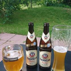 We found our favorite beer, fond memories of Erding (Germany) from our last trip, Daniel's house