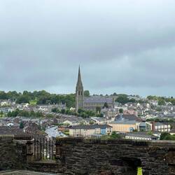 Original Derry is a walled city. View from the wall.