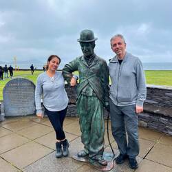 Charlie Chaplin statue at Waterville