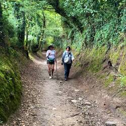 Sheila and our friend Srey from Cambodia walking and solving the worlds. Problems