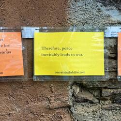 Leaving the rest stop we were greeted by theses thoughts from 'inside the Bible'