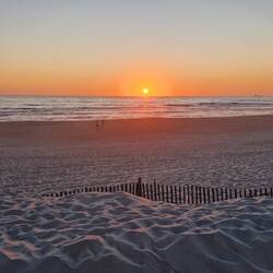Nach einem guten Abendessen ein schöner Sonnenuntergang