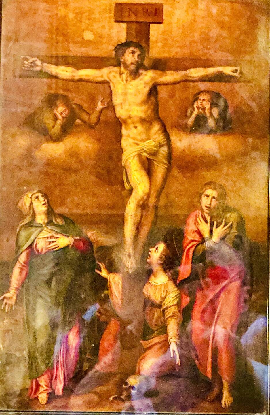 Michelangelo's Crucifixion. The woman depicted as Magdalene is someone who died in his life