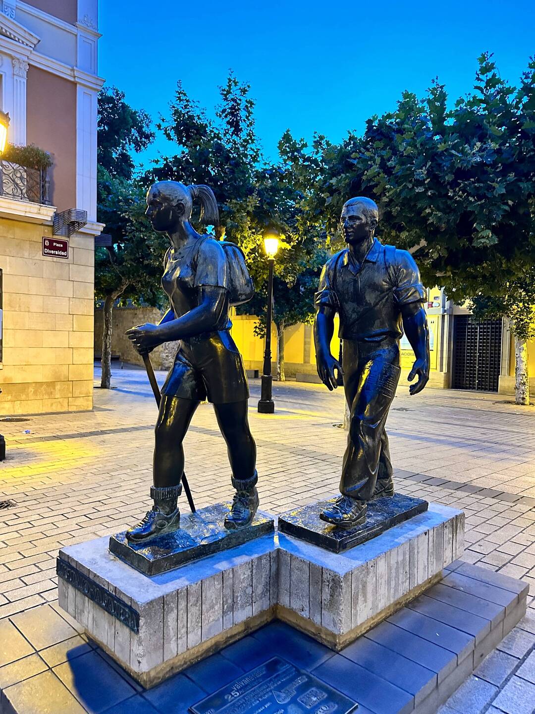 Pilgrim statue in Logrono