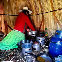 The kitchen hut for the island