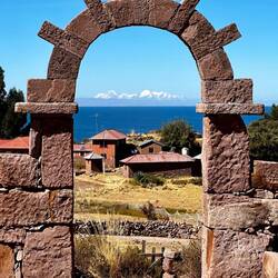 The snow capped mountains are Bolivia
